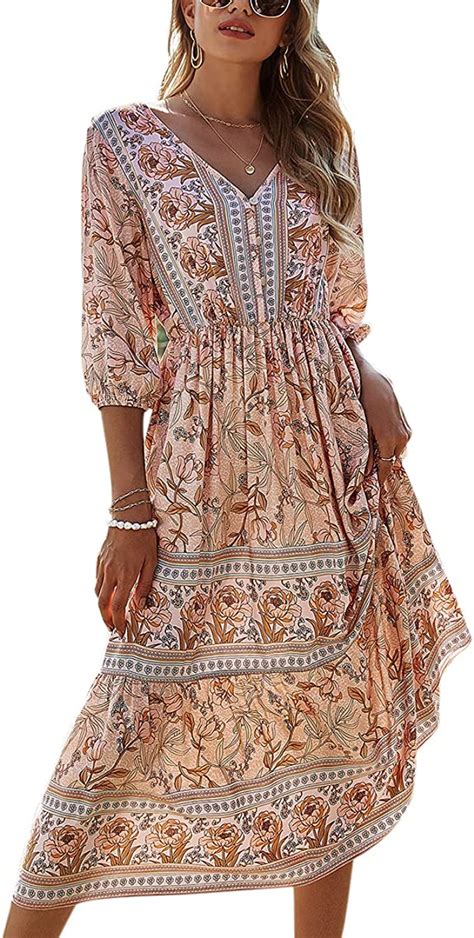 Boho dresses amazon - Amazon.com: Long Boho Maxi Dresses with Sleeves. ... Women's Casual Short Sleeve V Neck Floral Maxi Dresses Boho Beach Photoshoot Flowy Ruffle Long Dress. 4.1 out of 5 stars 2,026. $45.99 $ 45. 99. List: $50.98 $50.98. 5% coupon applied at checkout Save 5% with coupon (some sizes/colors)